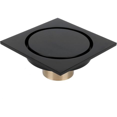 Quadratischer Duschablauf, 10 cm, schwarz