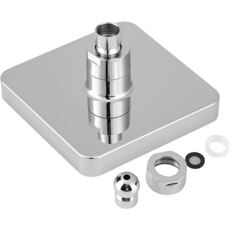 Quadratischer Duschkopf (15 cm) mit 3-farbiger LED-Beleuchtung für das Badezimmer