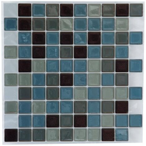 Quadratischer Fliesenaufkleber - Blau