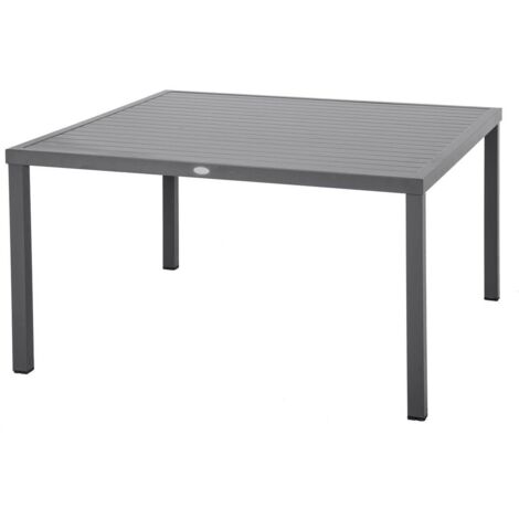 Quadratischer Gartentisch Piazza in Graphitgrau - 8 Plätze