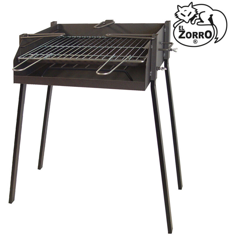 Quadratischer Grill mit Paella-Halter 50x75cm Imex El Zorro