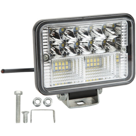 Quadratischer LED-Scheinwerfer mit 4,3 Zoll Durchmesser, IP67 wasserdicht, stoßfest, mit Kühlkörper für Offroad-SUVs.