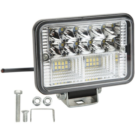 Quadratischer LED-Scheinwerfer mit 4,3 Zoll Durchmesser, IP67 wasserdicht, stoßfest, mit Kühlkörper für Offroad-SUVs.