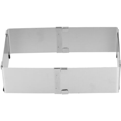 Quadratischer Mousse-Ring aus Edelstahl, zusammenklappbare Keksform für Kuchen, DIY-Backzubehör, 10–18 cm