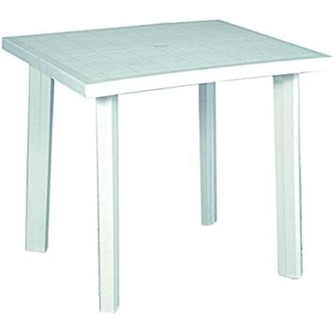 Quadratischer Tisch für den Außenbereich. Farbe: Weiß 80x75x72cm Ipae Progarden