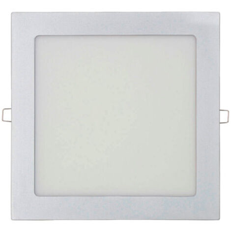 Quadratisches LED-Einbau-Downlight 20 W Tageslicht 4000 K 1500 lm Chromfarbe 22 x 22 cm EDM