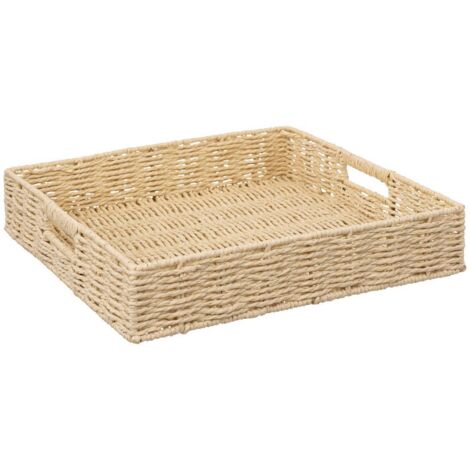 Quadratisches tablett 35cm kord beige - 5five