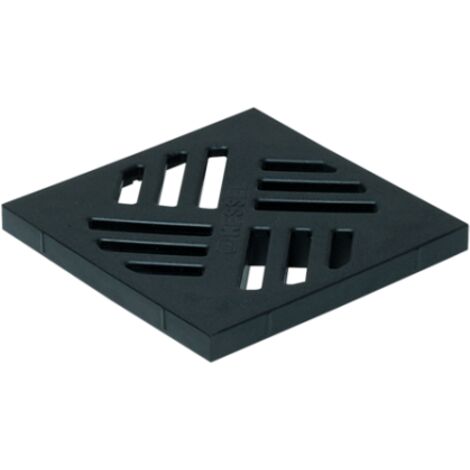 Quadratisches Verbundgitter für Duschabfluss 36501, 138 x 138 mm, schwarz