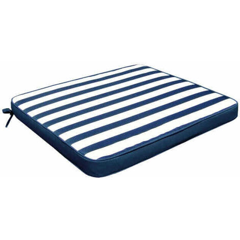 Quadratkissen in wasserdichtem und abnehmbarem Polyester 40 x 40 cm pro Stuhl - Blue
