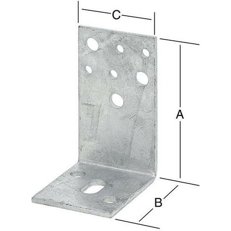 Quadrato 70x60x110mm in acciaio, zincato caldo, pesante