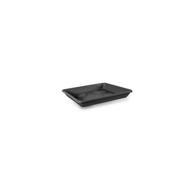 Veca - soucoupe carre anthracite 25CM 60% recyclable