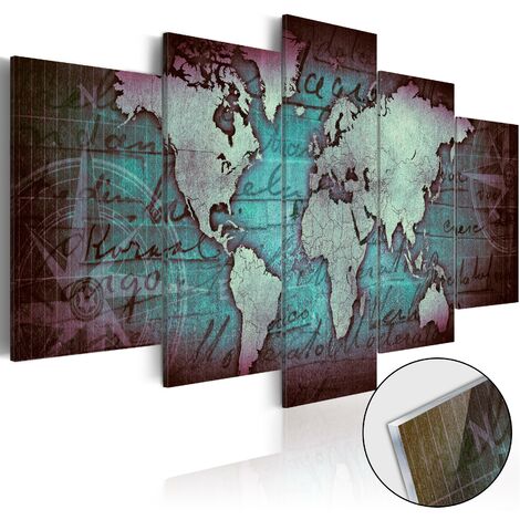 Quadri su vetro acrilico - Acrylic prints – Bronze map II - 100x50