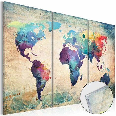Quadri su vetro acrilico Rainbow Map Gl cm 120x80 Artgeist