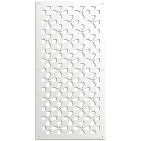 QUADRIFOGLIO - Pannello in PVC traforato - Parasole - Colore: bianco - Misura: 50x150 cm