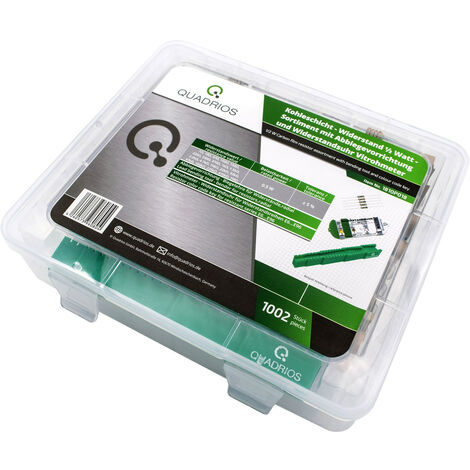 Quadrios 1810P018  Kohleschicht-Widerstand Sortiment  axial bedrahtet 0207 0.5 W 5 % 1000 Teile