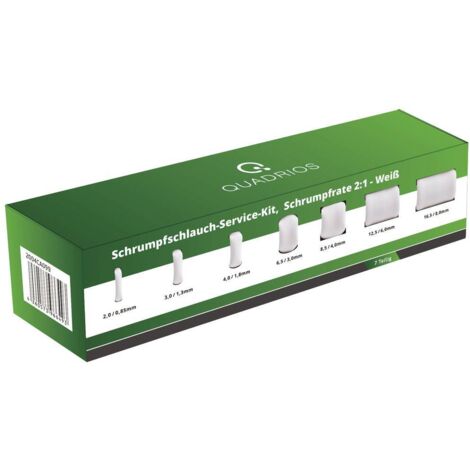 Quadrios 2004CA099 Assortiment de gaines thermorétractables blanc Taux de retreint:2:1 1 set C478002