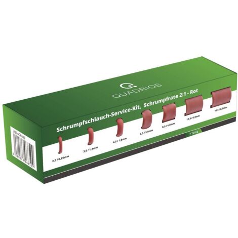 Quadrios 2004CA100 Kit guaine termoretraibili Rosso Restringimento:2:1 1 KIT