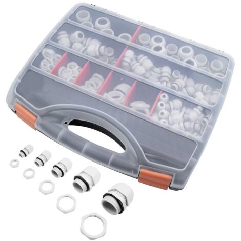 Quadrios 2102CA115 Set di 224 presse-étoupes Bianche