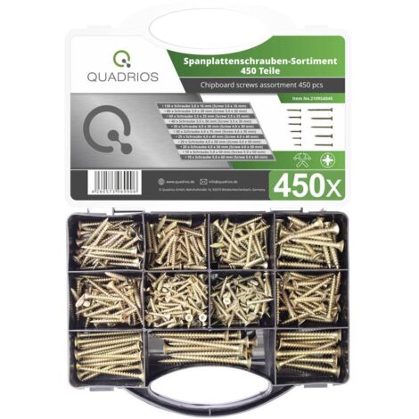Quadrios 2109SA045 2109SA045 Assortimento di viti truciolari 450 pz.