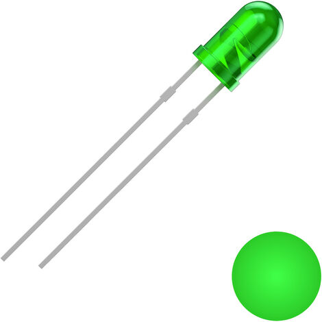 Quadrios 2111O152 LED bedrahtet  Grün Rund 3 mm 2500 mcd 30 ° 20 mA 3 V