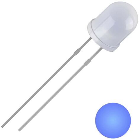Quadrios 2111O168 LED bleu rond 5 mm 1300 mcd 30 ° 20 mA 3 V S620702