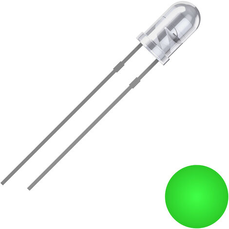 Quadrios 2111O176 LED bedrahtet  Grün Rund 3 mm 8000 mcd 25 ° 20 mA 3 V