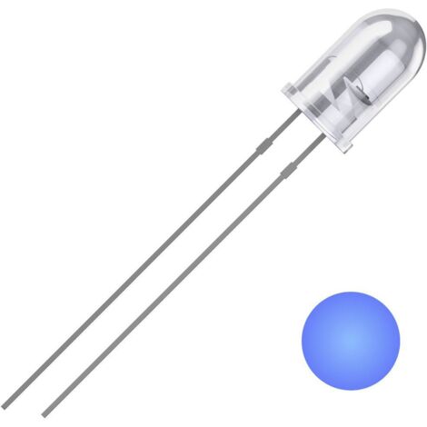 Quadrios 2111O180 LED bleu rond 5 mm 2500 mcd 25 ° 20 mA 3 V S620592