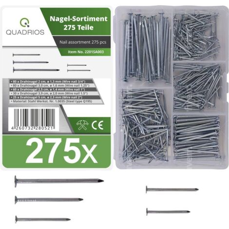 Quadrios 2201SA003 Assortimento di chiodi Contenuto 1 KIT