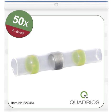 Quadrios 22C464 Giuntafilo intermedio con guaina termoretraibile 4.0 mm² 6.0 mm² Completamente isolato Giallo 1 KIT