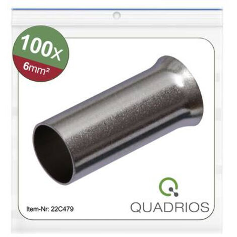 Quadrios 22C479 Embout simple d'extrémité de câble 6 mm² non isolé 100 pc(s) C473472