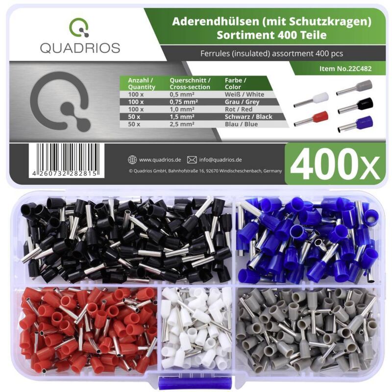 Quadrios - 22C482 assortiment dembouts simples partiellement isolé 400 pc(s)