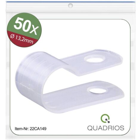 Quadrios 22CA149 Clip fermacavi avvitabile 22CA149 Intervallo Ø fascio 13.2 mm (max) Naturale 1 KIT