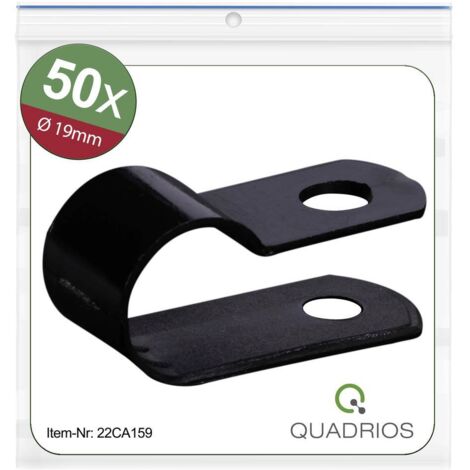 Quadrios 22CA159 Bride de montage vissable 22CA159 Plage de Ø du faisceau 19 mm (max) noir 1 set