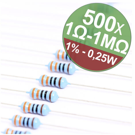 Quadrios 22P036 22P036 Metallschicht-Widerstand Sortiment  axial bedrahtet  0.25 W 1 % 1 Set