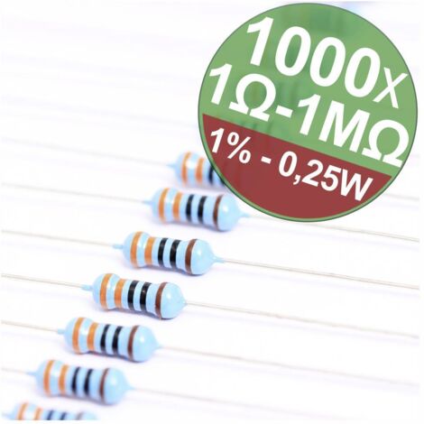 Quadrios 22P037 22P037 Jeu de résistances à couche métallique sortie axiale 0.25 W 1 % 1 set X571232