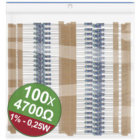 Quadrios 22P049 22P049 Metallschicht-Widerstand Sortiment 4.7 kΩ axial bedrahtet  0.25 W 1 % 1 Set