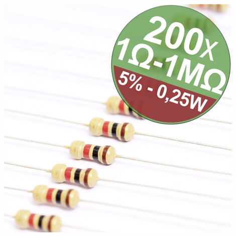 Quadrios 22P058 22P058 Kohleschicht-Widerstand Sortiment  axial bedrahtet  0.25 W 5 % 1 Set