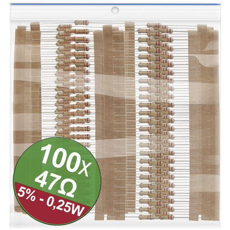 Quadrios 22P063 22P063 Kohleschicht-Widerstand Sortiment 47 Ω axial bedrahtet  0.25 W 5 % 1 Set