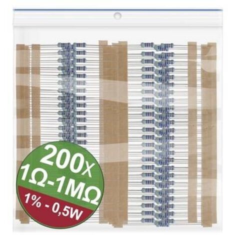 Quadrios 22P081 22P081 Assortimento di resistenze a film metallico assiale 0.5 W 1 % 1 KIT