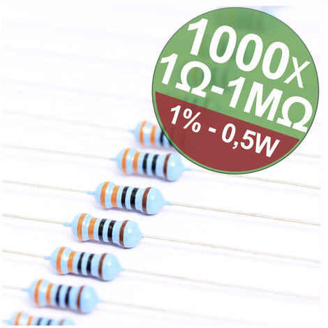 Quadrios 22P083 22P083 Metallschicht-Widerstand Sortiment  axial bedrahtet  0.5 W 1 % 1 Set