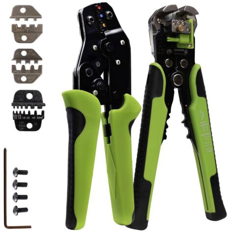 Quadrios 22T015 22T015 Kit pinza crimpatrice Boccola, Isolamento Spina piatta, Connettore per applicazioni solari 0.25