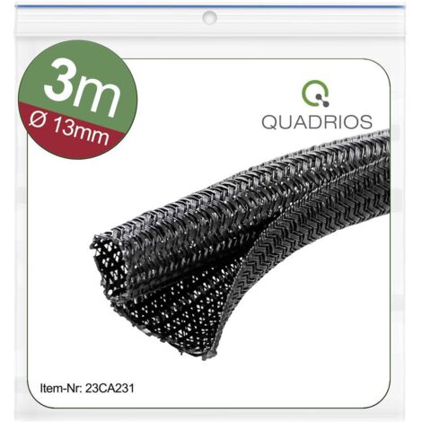 Quadrios 23CA231 23CA231 Guaina intrecciata Nero Poliestere 13 fino a 14 mm 3 m