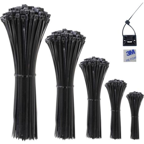 Quadrios 23CA238 23CA238 Serre-câble noir stabilisé aux UV 1020 pc(s)