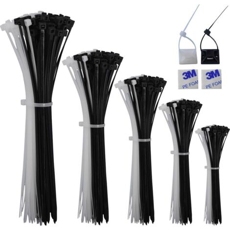 Quadrios 23CA242 23CA242 Fascetta per cavi Nero, Bianco Stabilizzato ai raggi UV 1020 pz.