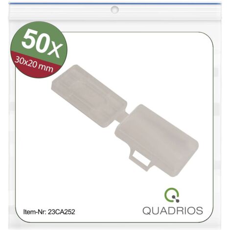 Quadrios 23CA252 23CA252 Porta etichette Tipo di montaggio: fascette Superficie stampabile: 18 x 30 mm Trasparente Nume