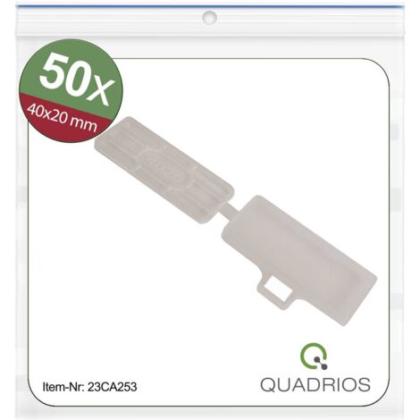 Quadrios 23CA253 23CA253 Porta etichette Tipo di montaggio: fascette Superficie stampabile: 18 x 42 mm Trasparente Nume