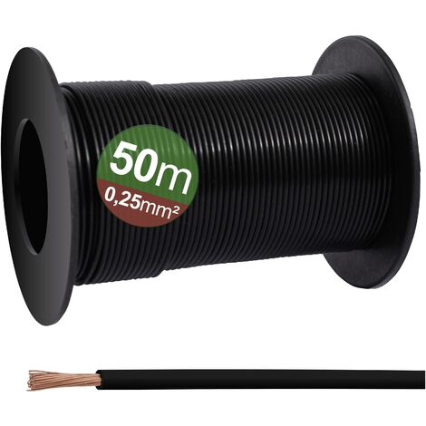 Quadrios 23CW023 Conducteur individuel 0.25 mm² noir 50 m C478932