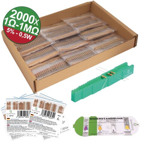 Quadrios 23P128 23P128 Kohleschicht-Widerstand  axial bedrahtet  0.5 W 5 % 2000 St.