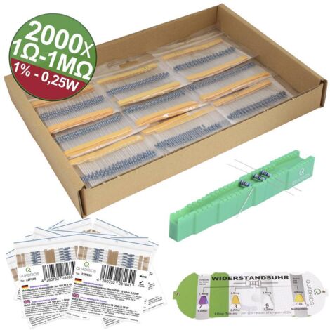 Quadrios 23P129 23P129 Résistance à couche métallique sortie axiale 0.25 W 1 % 2000 pc(s) C473062