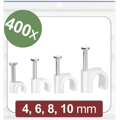 Quadrios 24CA425 Cavalier 24CA425 Plage de Ø du faisceau 2 à 10 mm blanc 400 pc(s) Y859773